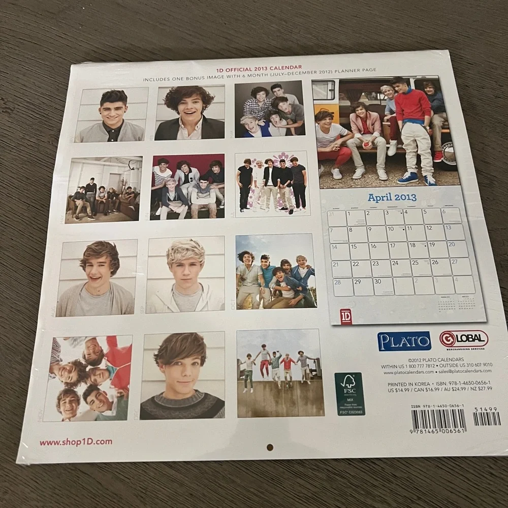 One Direction Official 2013 Calendar Sealed